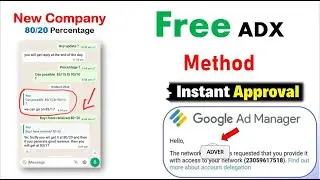 Free ADX Approval | How To Get Google Adx MA Approval Full Method Free 🔥