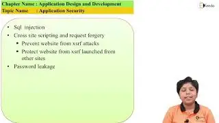 Application Security - Application Design and Development - Database Management System