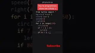Infinity using Turtle Module | Python Programing Tutorial using Turtle Module 