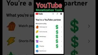 youtube monetization tools update 💲#shorts #ytshorts #channelmonetized #youtubemonetization #short