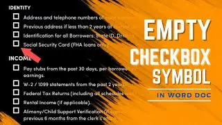 How to quickly insert empty checkbox symbol in Word document?