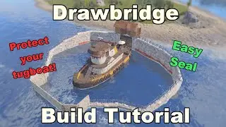 Rust | INSANE STRATEGY TO PROTECT YOUR TUGBOAT | Drawbridge Build Tutorial