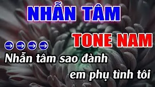 Nhẫn Tâm Karaoke Tone Nam ( Am ) Karaoke Lâm Beat - Beat Mới