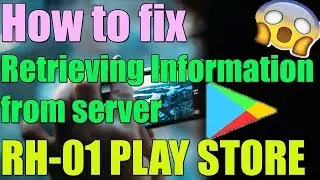 Fix Error Retrieving Information From Server RH-01 GOOGLE PLAY STORE 📲 I 3 SOLUTIONS 2024