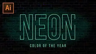 Neon Text Effect Illustrator Tutorial | Color of the Year