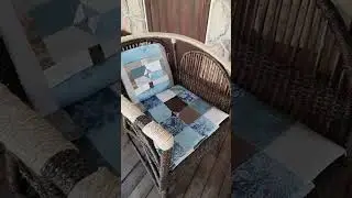 Лоскутное обновление винтажной садовой мебели