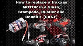 How to install/replace a motor in a Traxxas Slash 2wd, Stampede, Rustler, and Bandit!!