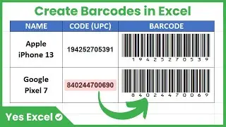 Create Barcode in Excel | Excel Barcode Generator