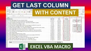 Get Last Column With Data Excel VBA Macro