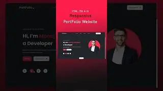 How To Make A Portfolio Website Using HTML CSS JS | Complete Responsive Website Design