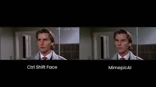 Tom Cruise American Psycho Ctrl shif face vs MimpicAI