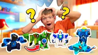 Игрушки для детей. Утечка информации! Роботы трансформеры прячут Mecard Ball в деревне Вуди