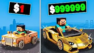 $1 to $1,000,000 Minecraft Car in GTA 5