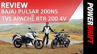 TVS Apache RTR 200 4V VS Bajaj Pulsar 200 NS : Review : PowerDrift