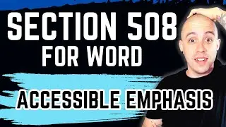 Color alone is not used as the only means of emphasis Section 508 for Word