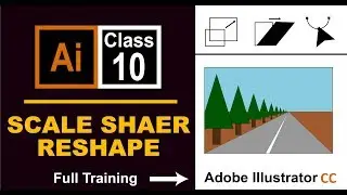 Adobe Illustrator Training –Class 10 –Scale ,Shaer and Reshap Tool Pashto