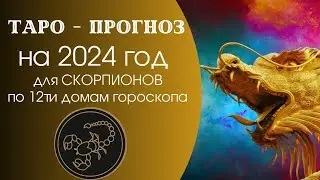 Таро прогноз на 2024 год для СКОРПИОНОВ  по 12ти домам гороскопа