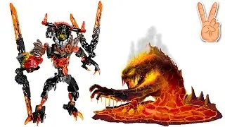 ЛЕГО БИОНИКЛ 71313 Лава Монстр Распаковка и Сборка | LEGO Bionicle 2016 Lava Beast Speed Build
