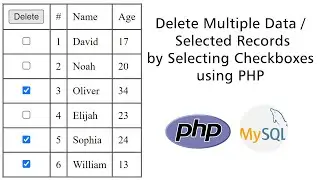 Delete Multiple Records In MySQL By Selecting Checkbox Using PHP