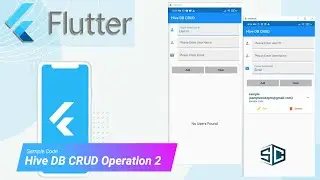 Flutter Hive DB CRUD Operation 2 by Sample Code | Flutter Tutorial | Flutter 2022