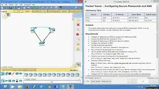 11.2 4.5 Packet Tracer - Configuring Secure Passwords and SSH