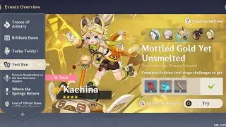 Test run 5.0 ▢ KACHINA [sub-DPS] ▢ Mottled Gold Yet Unsmelted [GENSHIN IMPACT]