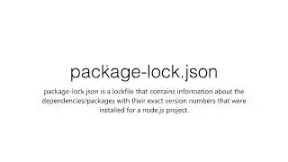 Why is package-lock.json file so important?