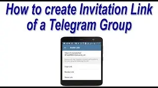How to create Invitation Link in Telegram Group ! How to add friends in Telegram Group