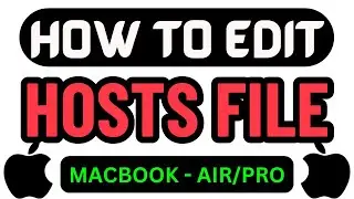 How to edit the hosts file in MacOS | Macbook Pro | Macbook Pro 2024