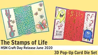 The Stamps of Life | HSN Craft Day June 2020 | 3D Pop-Up Card | 2 Card Tutorial
