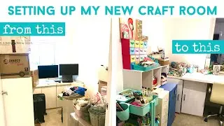 SETTING UP MY NEW CRAFT ROOM / HOME OFFICE I Unpack With Me | New Home | Moving House