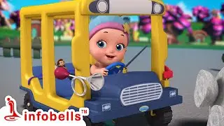 The Wheels On The Bus Go Round and Round - Pretend Play | Nursery Rhymes & Baby Songs | Infobells