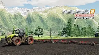 FS19 Альпийские угодья Claas Xerion 5000 + штригельная борона Elmers Harrow Super 7 Series