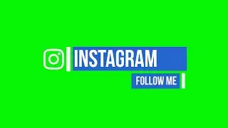 Social Media Instagram Lower Third Green Screen Chroma HD