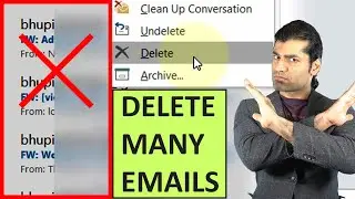 How to DELETE MANY EMAILS at once on Outlook