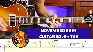 November Rain - Guns N' Roses - Guitar Solo + TAB - Lesson/Playthrough