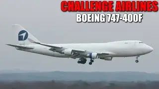[4K: LANDING & TAKEOFF!] - Challenge Airlines Boeing 747-400F at Cologne Bonn Airport -