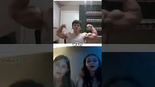 Flexing on Omegle w/ funny reactions #gym #flexing #alexeubank #funny #samsulek #fitness #omegle
