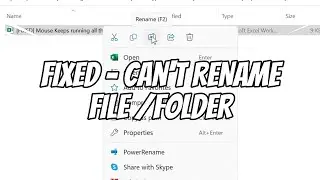 Can't Rename File or Folder in Windows [FIXED]