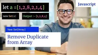 How to remove duplicate from Javascript Array| new Set(array)