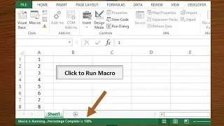 VBA to Show Progress on Status Bar for Macro Running Status