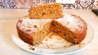 МОРКОВНЫЙ ПИРОГ с ОРЕХАМИ. ПРОСТОЙ И ВКУСНЫЙ РЕЦЕПТ.