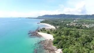 Flying around Secret Beach, Koh Lanta