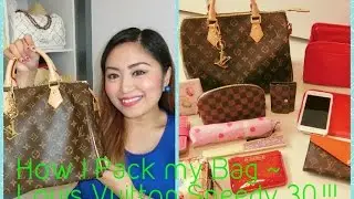 How I pack my bag ~ Louis Vuitton Speedy 30 in Monogram!!!