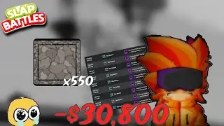 😭[CRYING] I Spent $30,800 To Open 550 Megarock Crates And Got TRASH... | Slap Battles Roblox