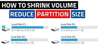 How to Shrink Volume | Reduce Partition Size in Windows 10