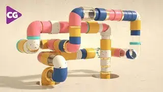 C4D Pipes - Cinema 4D Tutorial (Free Project)