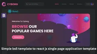 How to Convert a Simple Bootstrap template to React Single Page Template | react-router-dom v6.14.1