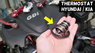 THERMOSTAT REPLACEMENT LOCATION HYUNDAI KIA 2.4 GDI ENGINE