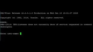 ORA-12514: TNS : listener does not currently know of service requested in connect descriptor